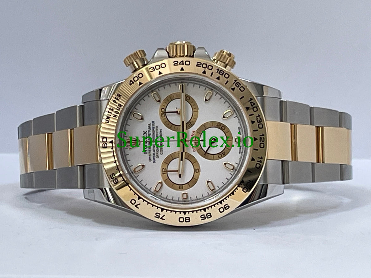 Cosmograph Daytona 40 Yellow Rolesor White Index Dial Ref.116503