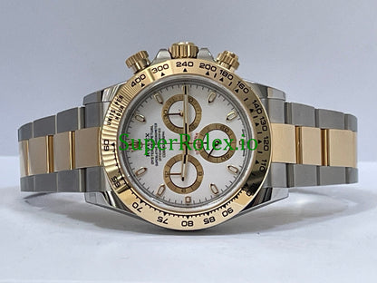 Cosmograph Daytona 40 Yellow Rolesor White Index Dial Ref.116503