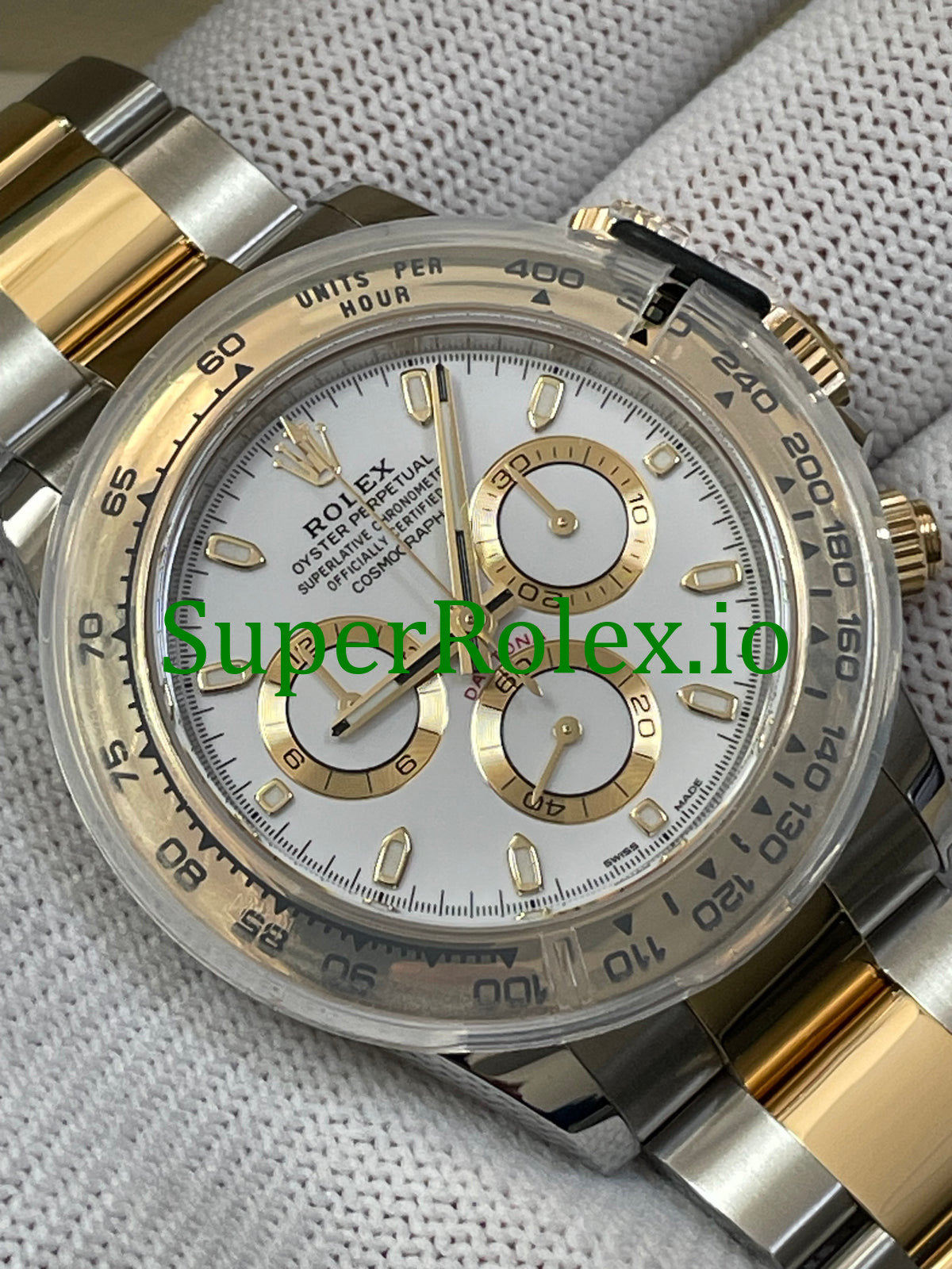 Cosmograph Daytona 40 Yellow Rolesor White Index Dial Ref.116503