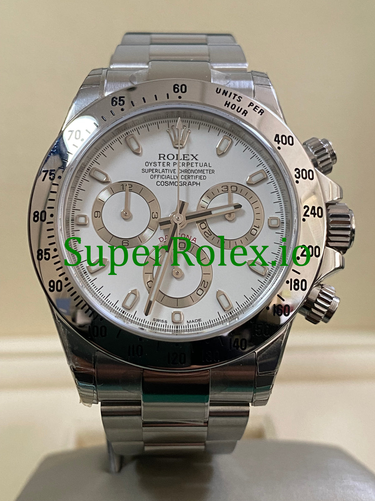 Cosmograph Daytona 40 Steel White Index Dial Ref.116520