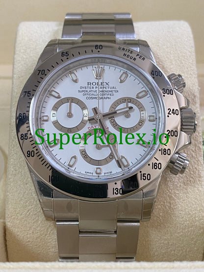 Cosmograph Daytona 40 Steel White Index Dial Ref.116520