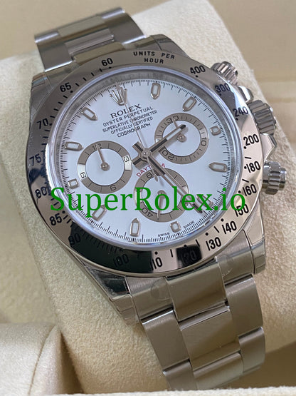 Cosmograph Daytona 40 Steel White Index Dial Ref.116520
