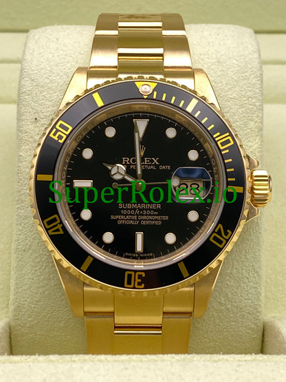 Submariner Date 40MM Yellow Gold - Ref.16618LN
