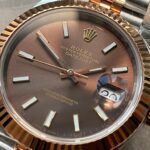 KING Factory 1:1 DateJust 41 126331 RG Fluted Bezel Best Edition 904L Steel Brown Stick Dial VR3235