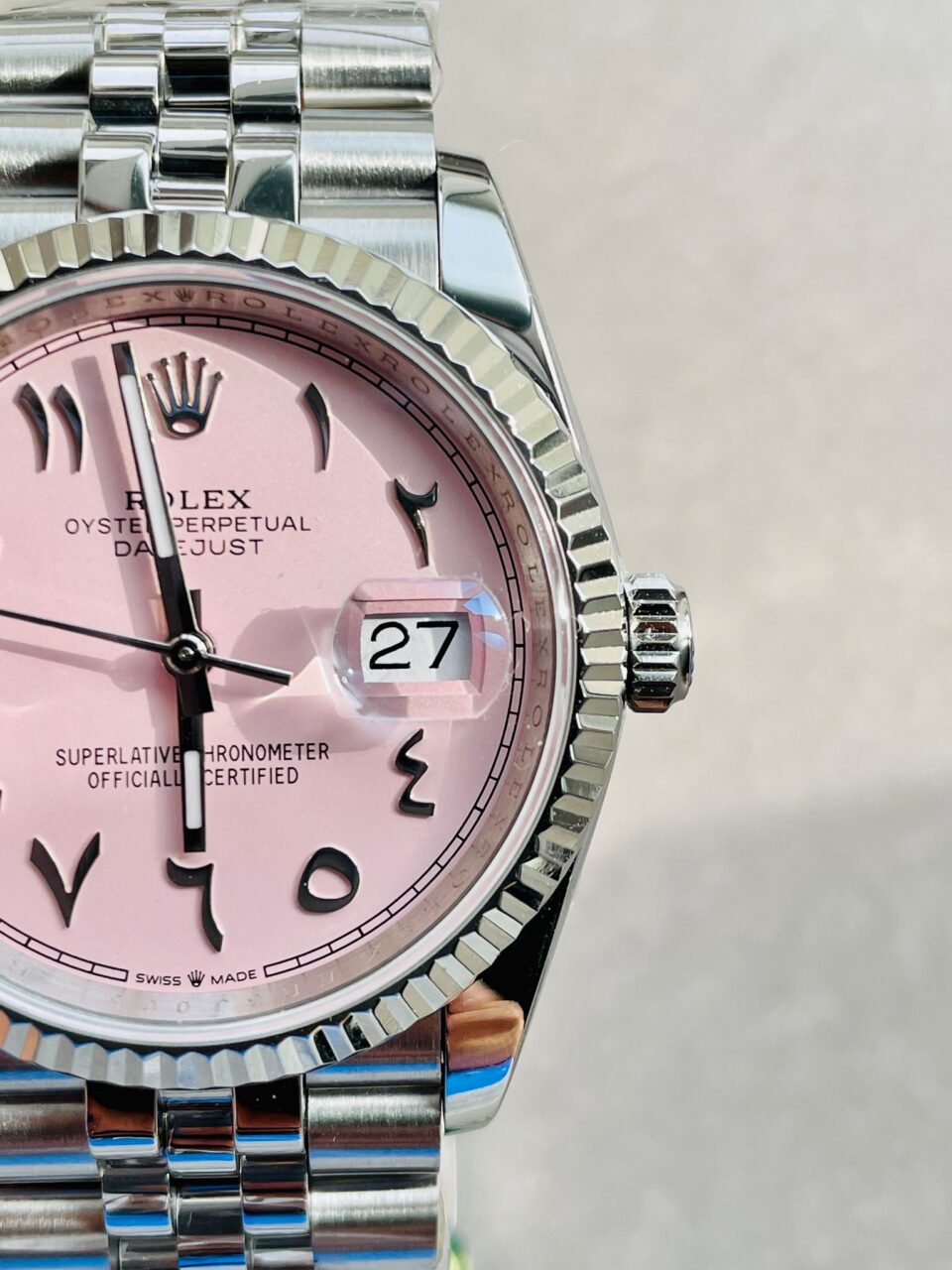 DIWF Factory 1:1 DateJust 36 126234 Best Edition 904L Steel Tiffany Pink Dial Arabic Marker SA3235