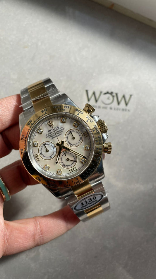 Clean Factory 1:1 Daytona 116503 Two Tone Yellow Gold Real MOP Diamond Dial SA4130