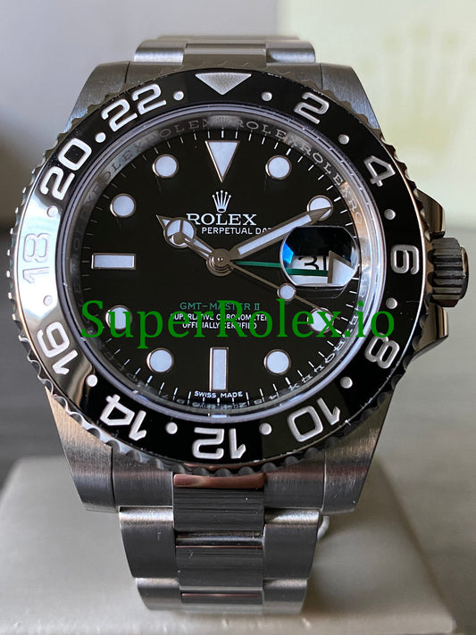 GMT-Master II 40mm Steel Oyster Ref.116710LN - Black Dial