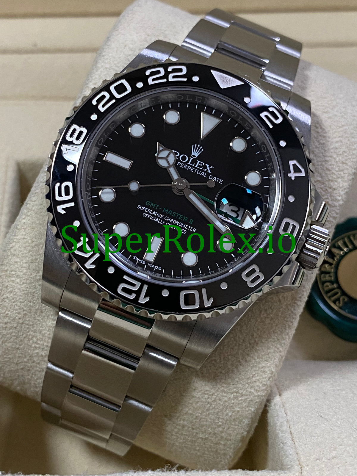 GMT-Master II 40mm Steel Oyster Ref.116710LN - Black Dial