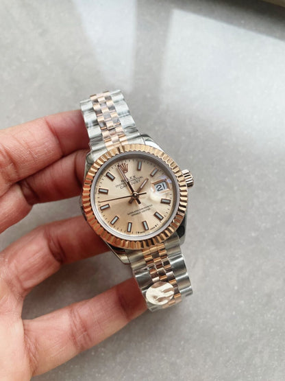 Datejust 28mm 904L RG/SS Champagne Dial A2671