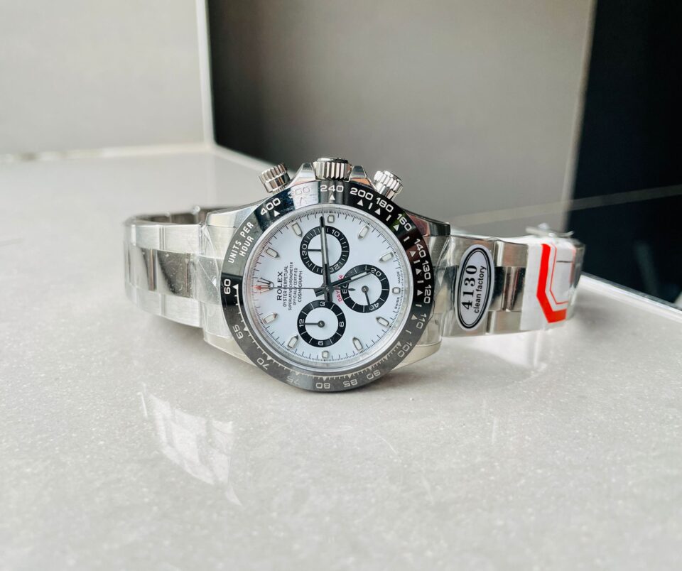 CLEAN FACTORY 1:1 Daytona 116500 PANDA Best Edition CF 904L SS Case and Bracelet White Dial