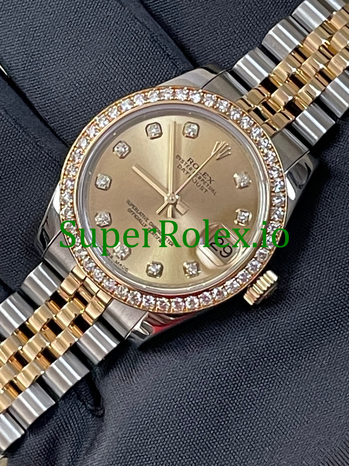 Datejust 31 Steel and Yellow Gold Champagne Diamond Dial Ref.178383