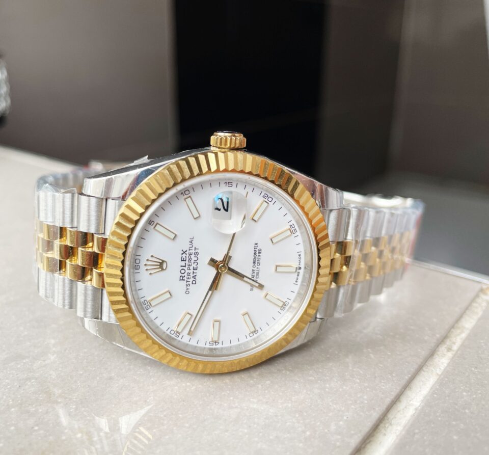 EW Factory 1:1 DateJust 41 126333 SS/YG Best Edition 904L Steel White Stick Dial