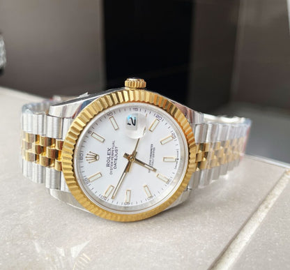 EW Factory 1:1 DateJust 41 126333 SS/YG Best Edition 904L Steel White Stick Dial
