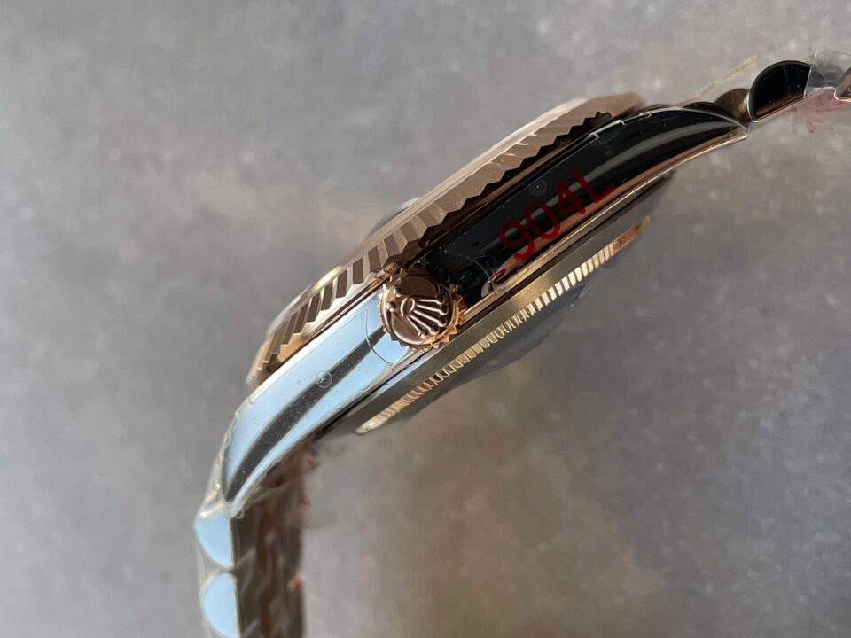 GMF GM Factory 1:1 DateJust Men 41mm 'wimbledon' RG and SS V2 Grey textured Dial Roman Markers