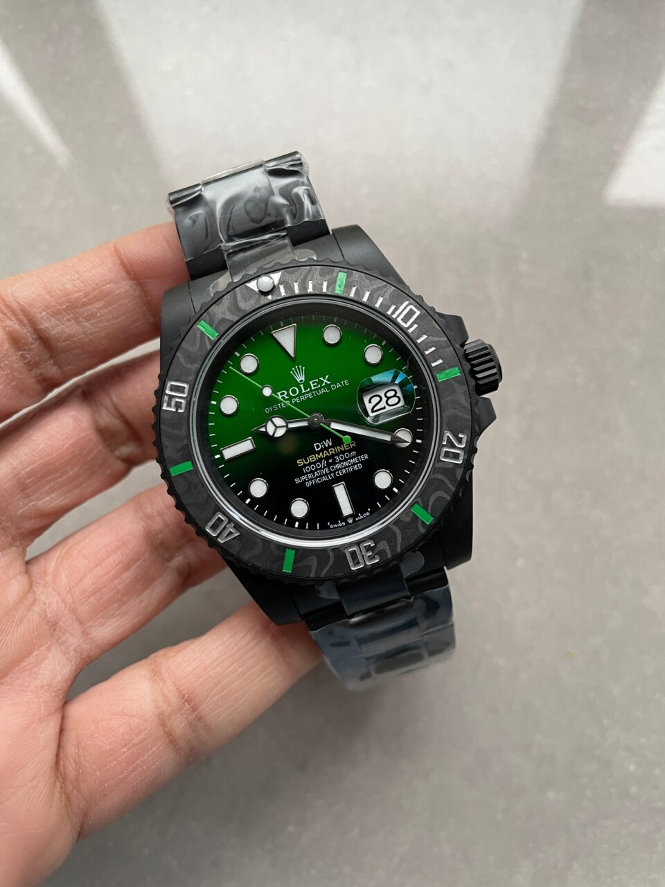 VSF FACTORY 1:1 Submariner DIW “Parakeet” DLC Best Edition Black/Green Dial VS3135
