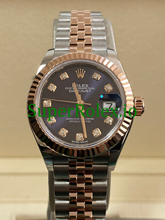 Lady-Datejust 28 Steel and Everose Gold Ref.279171