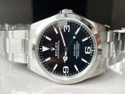 ARF Factory 1:1 EXPLORER I 214270 39mm black dial ss strap
