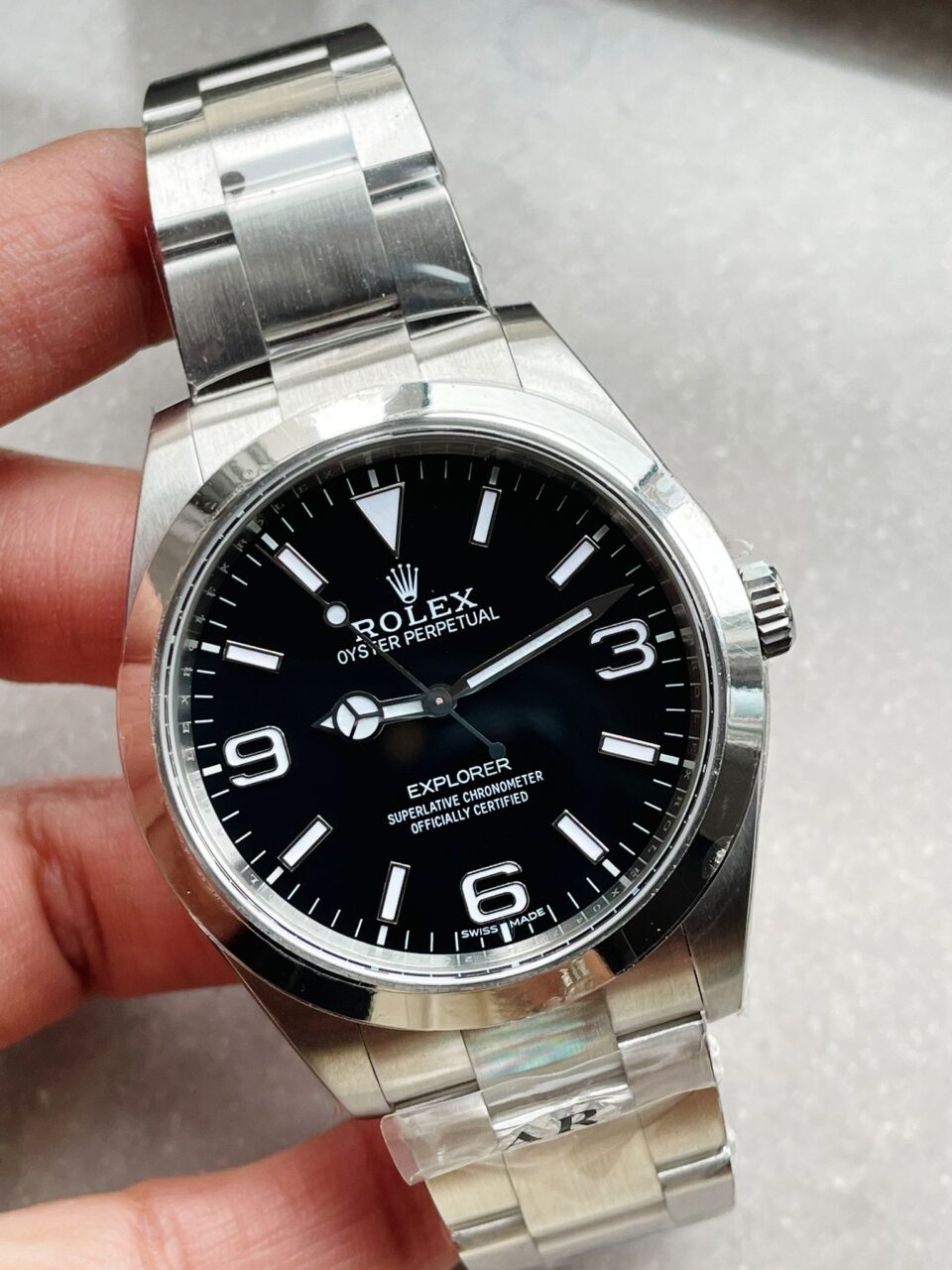 ARF Factory 1:1 EXPLORER I 214270 39mm black dial ss strap
