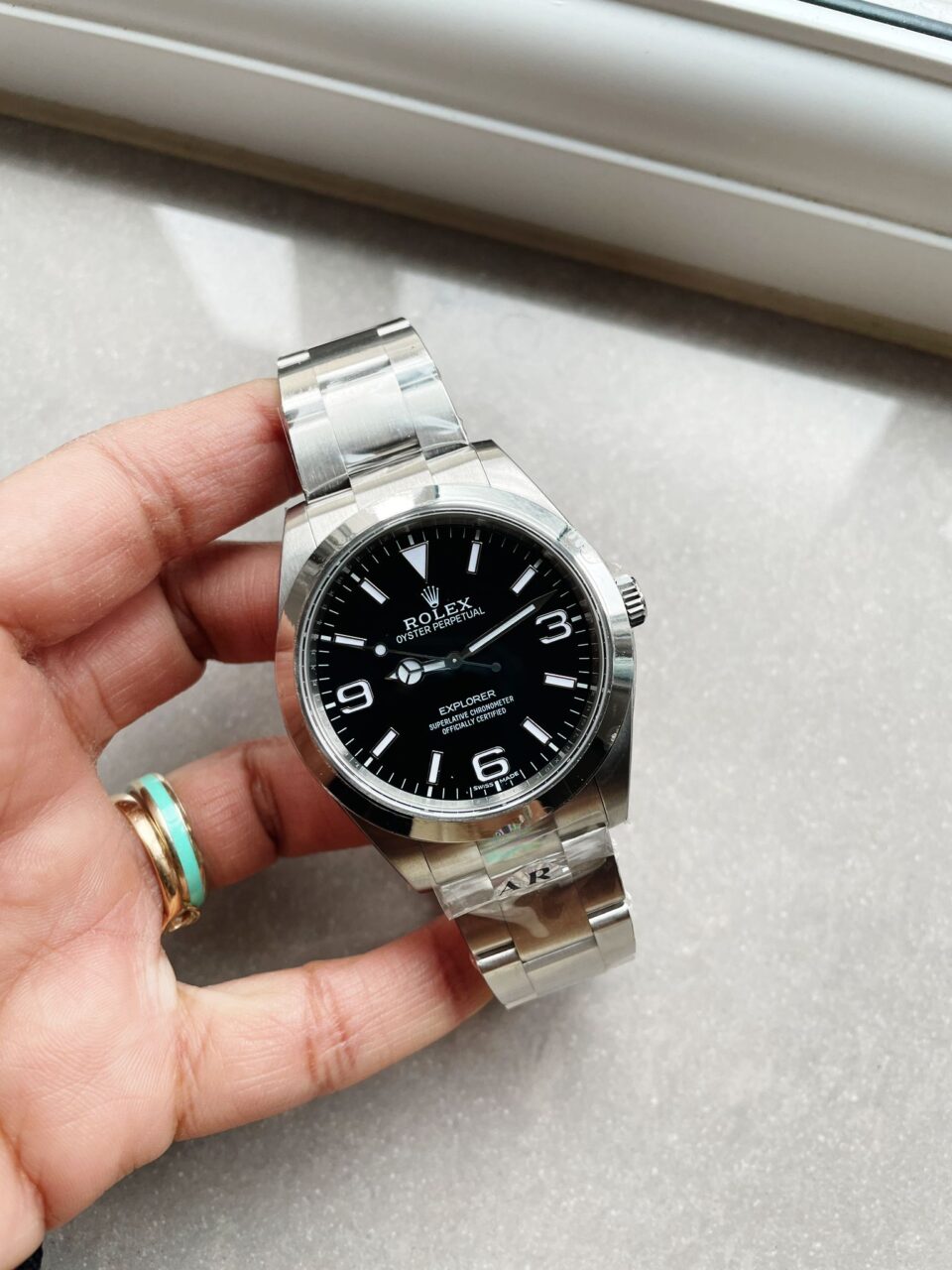 ARF Factory 1:1 EXPLORER I 214270 39mm black dial ss strap