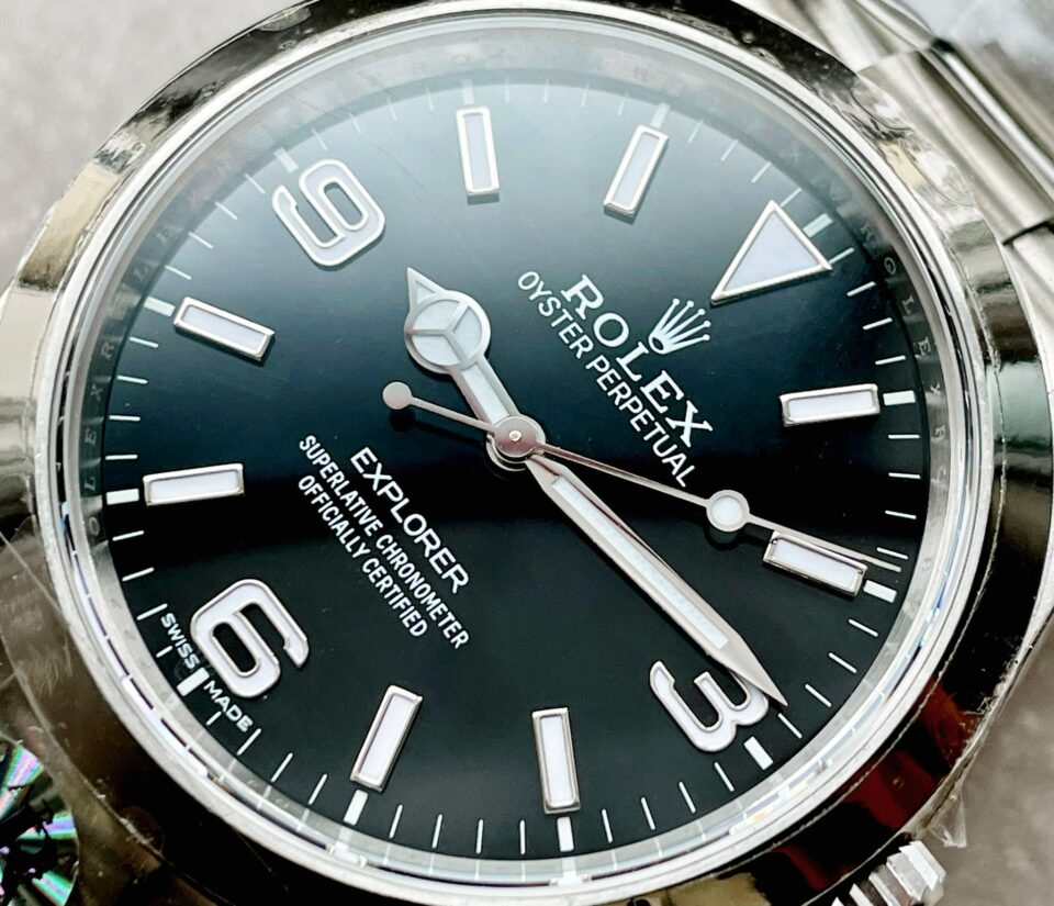 ARF Factory 1:1 EXPLORER I 214270 39mm black dial ss strap