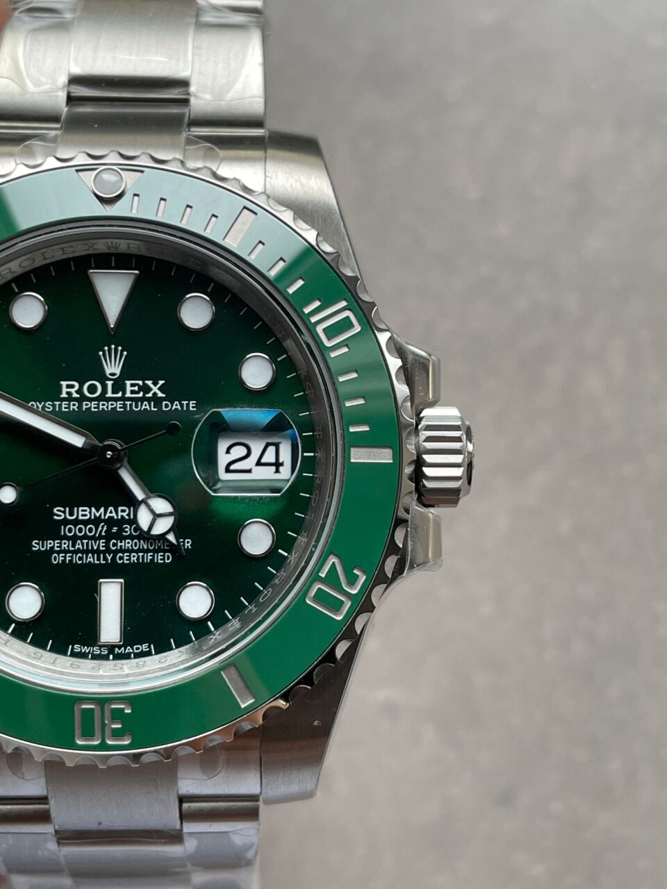 VSF FACTORY 1:1 HULK SUBMARINER 116610 LV BEST EDITION GREEN CERAMIC 904L STEEL VS3135