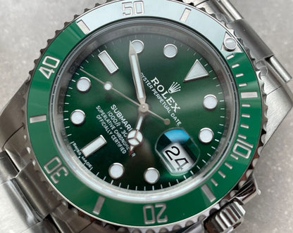 VSF FACTORY 1:1 HULK SUBMARINER 116610 LV BEST EDITION GREEN CERAMIC 904L STEEL VS3135