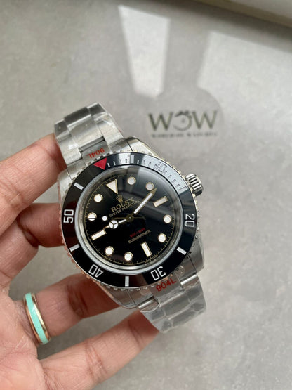 GMF FACTORY 1:1 Submariner “Tempus Machine Red Depth 216A” 904L SS Black Dial A3130