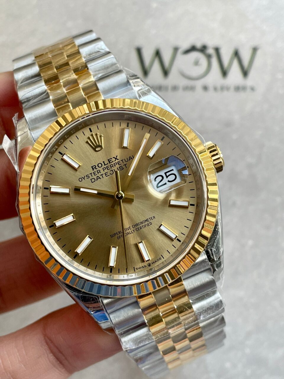 VSF Factory 1:1 Best DateJust 36 SS 126233 Edition 904L Steel YG Stick Dial VS3235