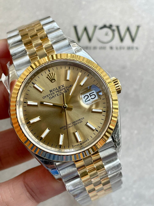 VSF Factory 1:1 Best DateJust 36 SS 126233 Edition 904L Steel YG Stick Dial VS3235
