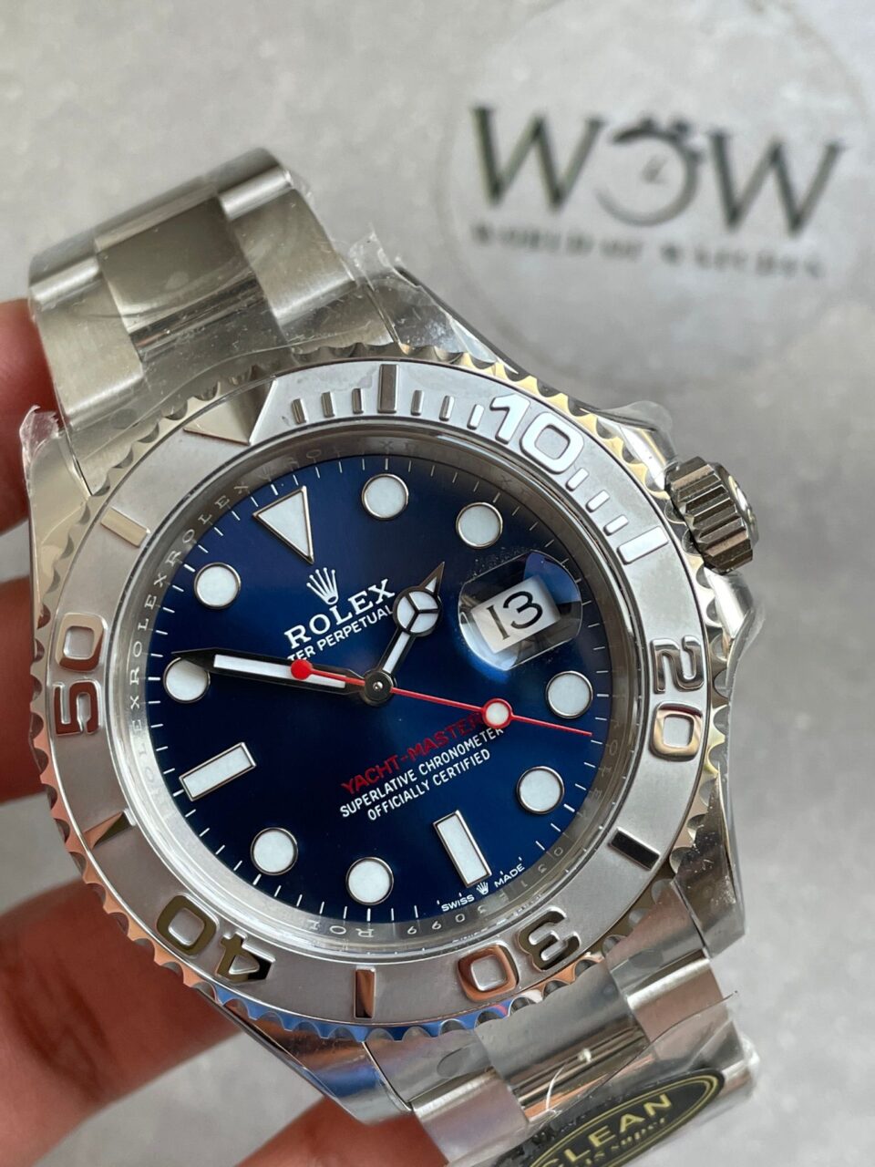 Clean Factory 1:1 Yacht-Master 126622 Best Edition 904L Steel Blue Dial on SS Bracelet VR3235