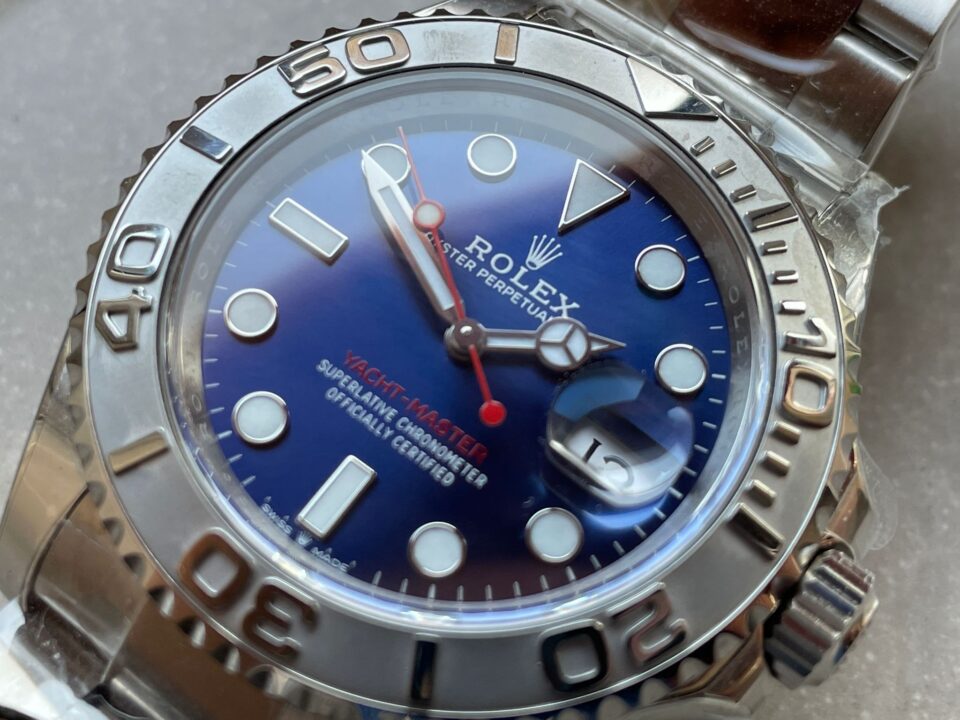 Clean Factory 1:1 Yacht-Master 126622 Best Edition 904L Steel Blue Dial on SS Bracelet VR3235