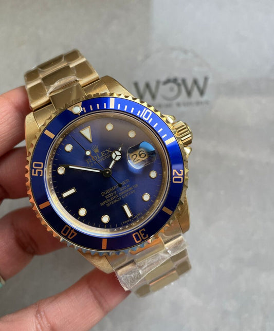 Clean Factory 1:1 Submariner 116618 LB Best Edition Blue Ceramic YG Plated 904L Steel VS3135