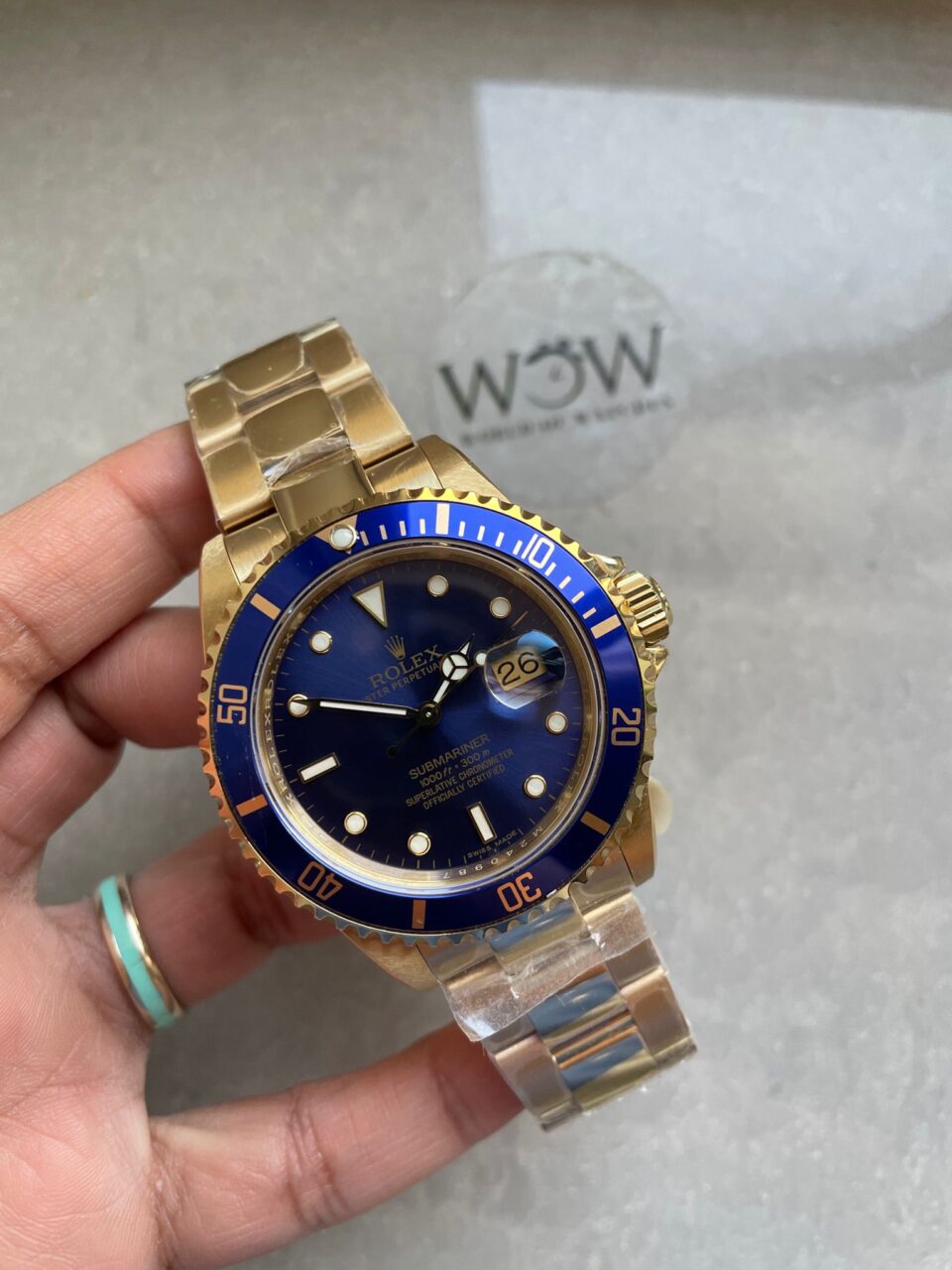 Clean Factory 1:1 Submariner 116618 LB Best Edition Blue Ceramic YG Plated 904L Steel VS3135