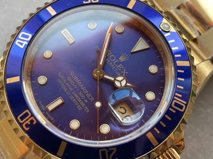 Clean Factory 1:1 Submariner 116618 LB Best Edition Blue Ceramic YG Plated 904L Steel VS3135