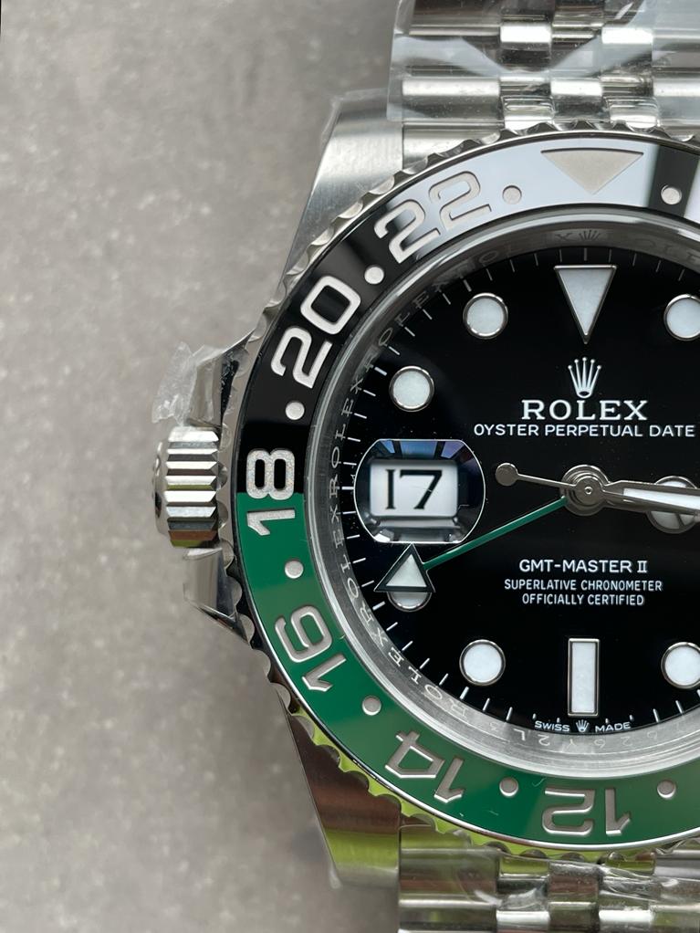 Clean GMT-Master II 126720VTNR SPRITE 904L SS Black Dial VR3186