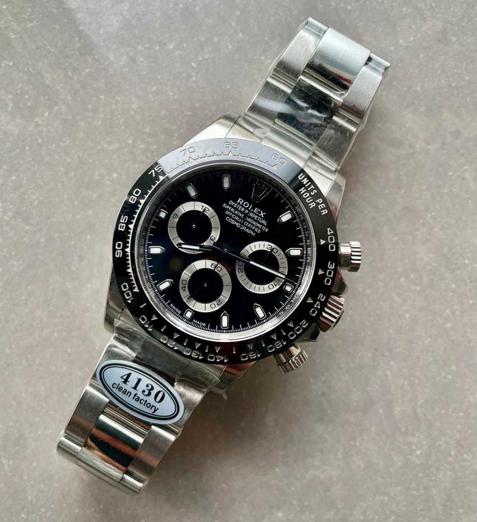 CLEAN FACTORY 1:1 Daytona 116500 PANDA Best Edition CF 904L SS Case and BLACK Dial