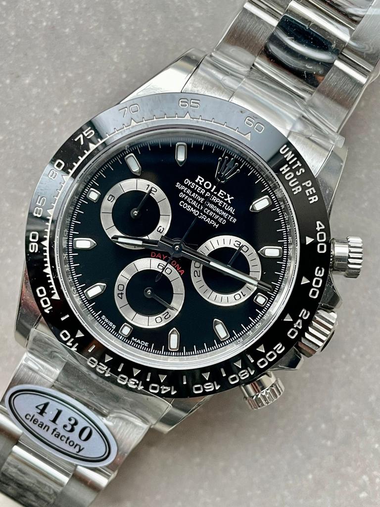 CLEAN FACTORY 1:1 Daytona 116500 PANDA Best Edition CF 904L SS Case and BLACK Dial