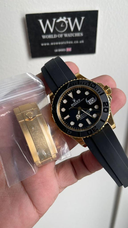 CLEAN FACTORY 1:1 Yacht-Master 42mm 226658 YG Black Dial on Rubber Strap VR3235