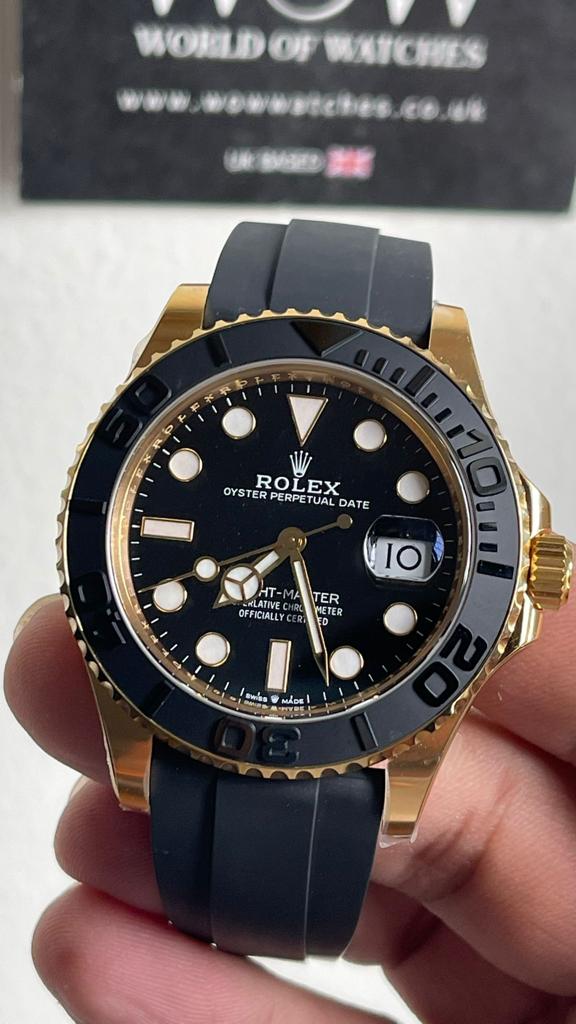 CLEAN FACTORY 1:1 Yacht-Master 42mm 226658 YG Black Dial on Rubber Strap VR3235