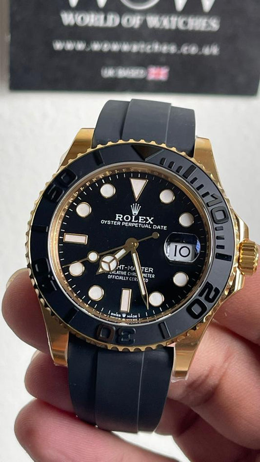CLEAN FACTORY 1:1 Yacht-Master 42mm 226658 YG Black Dial on Rubber Strap VR3235