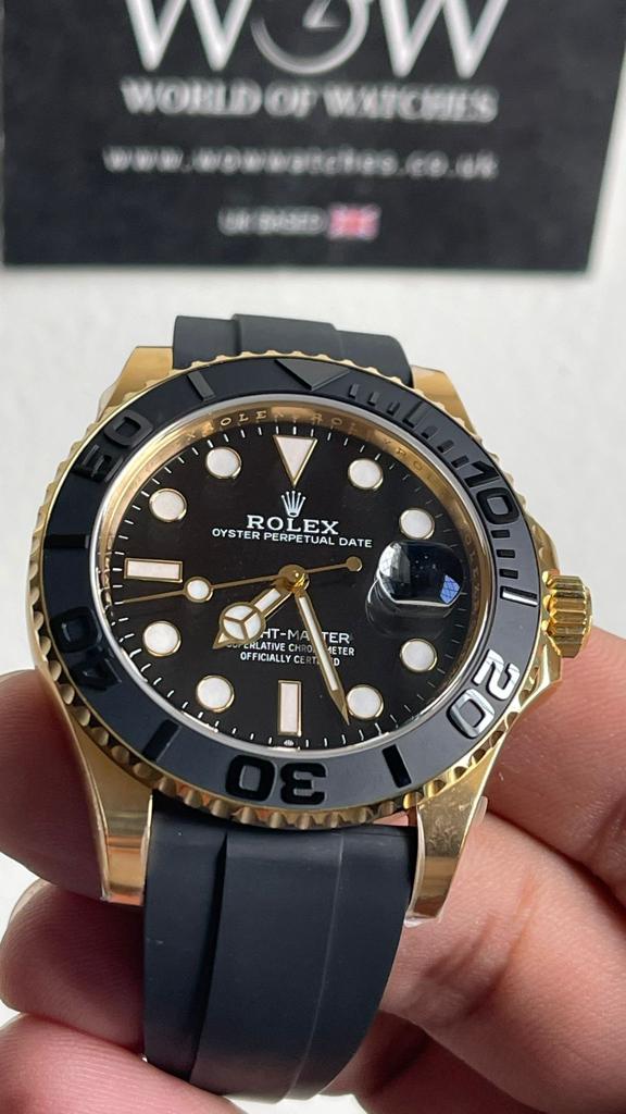 CLEAN FACTORY 1:1 Yacht-Master 42mm 226658 YG Black Dial on Rubber Strap VR3235