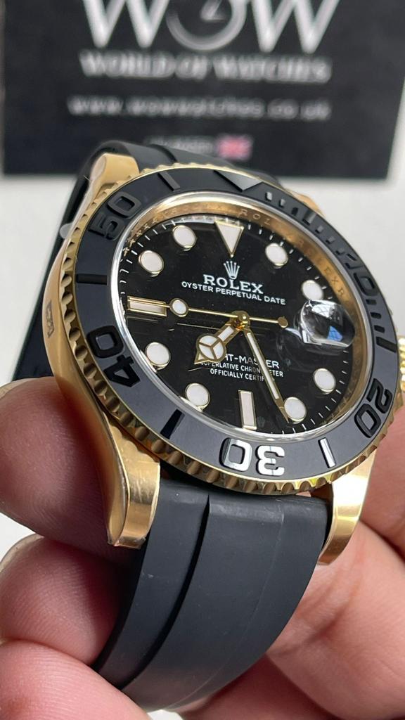 CLEAN FACTORY 1:1 Yacht-Master 42mm 226658 YG Black Dial on Rubber Strap VR3235