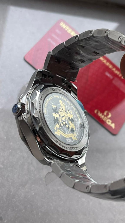 Seamaster Diver 300m Co-Axial Master Chronometer “James Bond 007 ” SS Black Dial on SS Bracelet VSF ORF Asia 8800 50TH ANNIVERSARY
