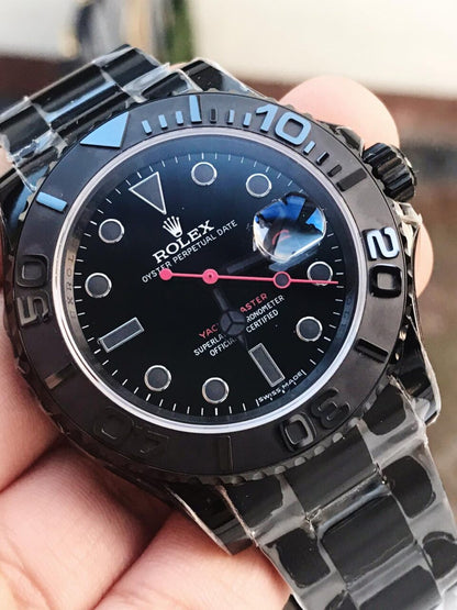 VRF FACTORY 1:1 YachtMaster All Black PVD Best Edition Black Dial SA3135