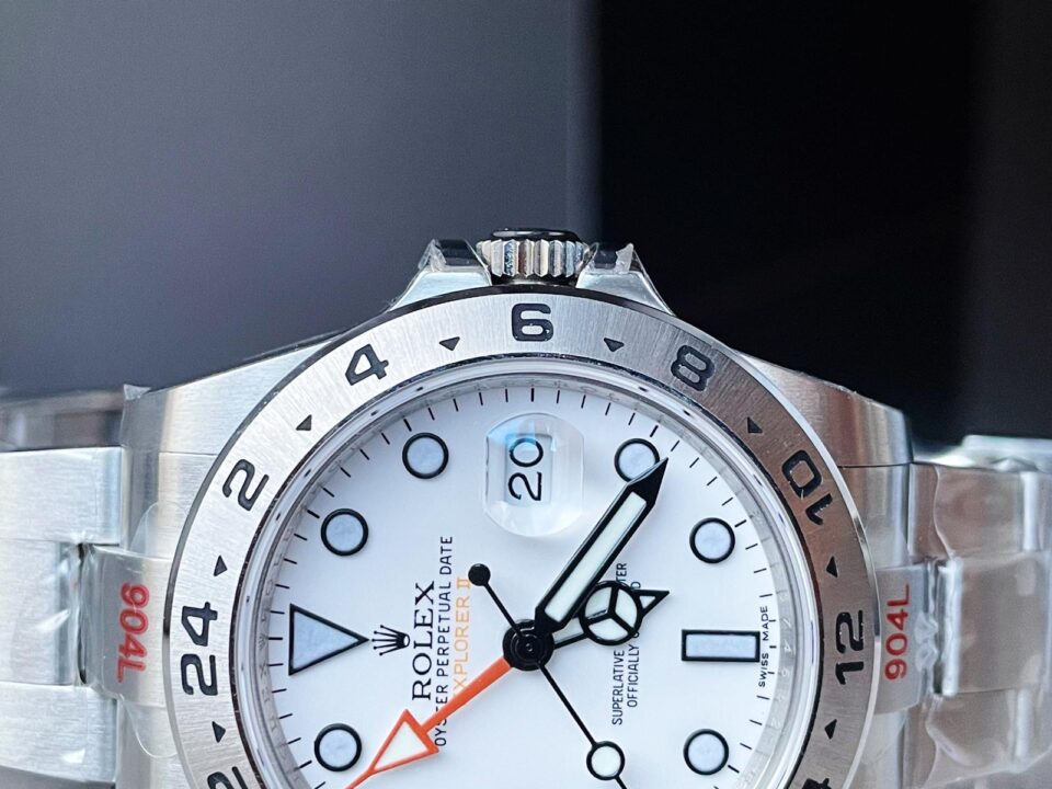 GMF Factory 1:1 EXPLORER II 42MM 216570 WHITE 904L SS BEST EDITION WHITE DIAL A3186