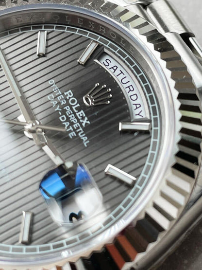 EWF Factory SS 1:1 Day Date II 228239 Best Edition Black Dial A3255