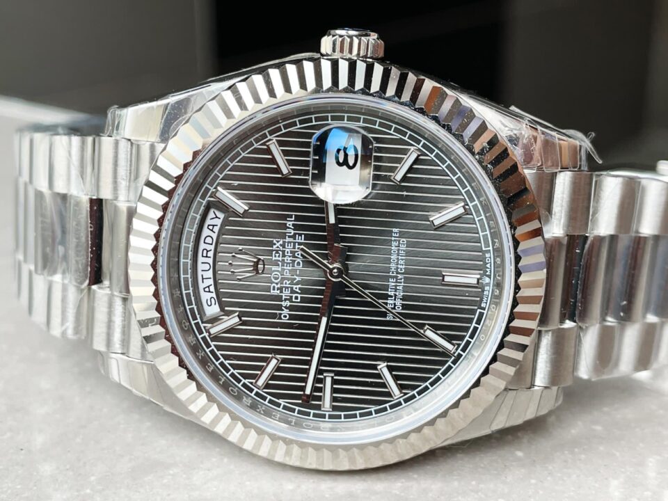 EWF Factory SS 1:1 Day Date II 228239 Best Edition Black Dial A3255