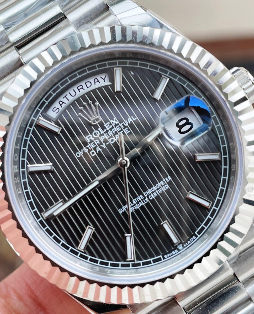EWF Factory SS 1:1 Day Date II 228239 Best Edition Black Dial A3255