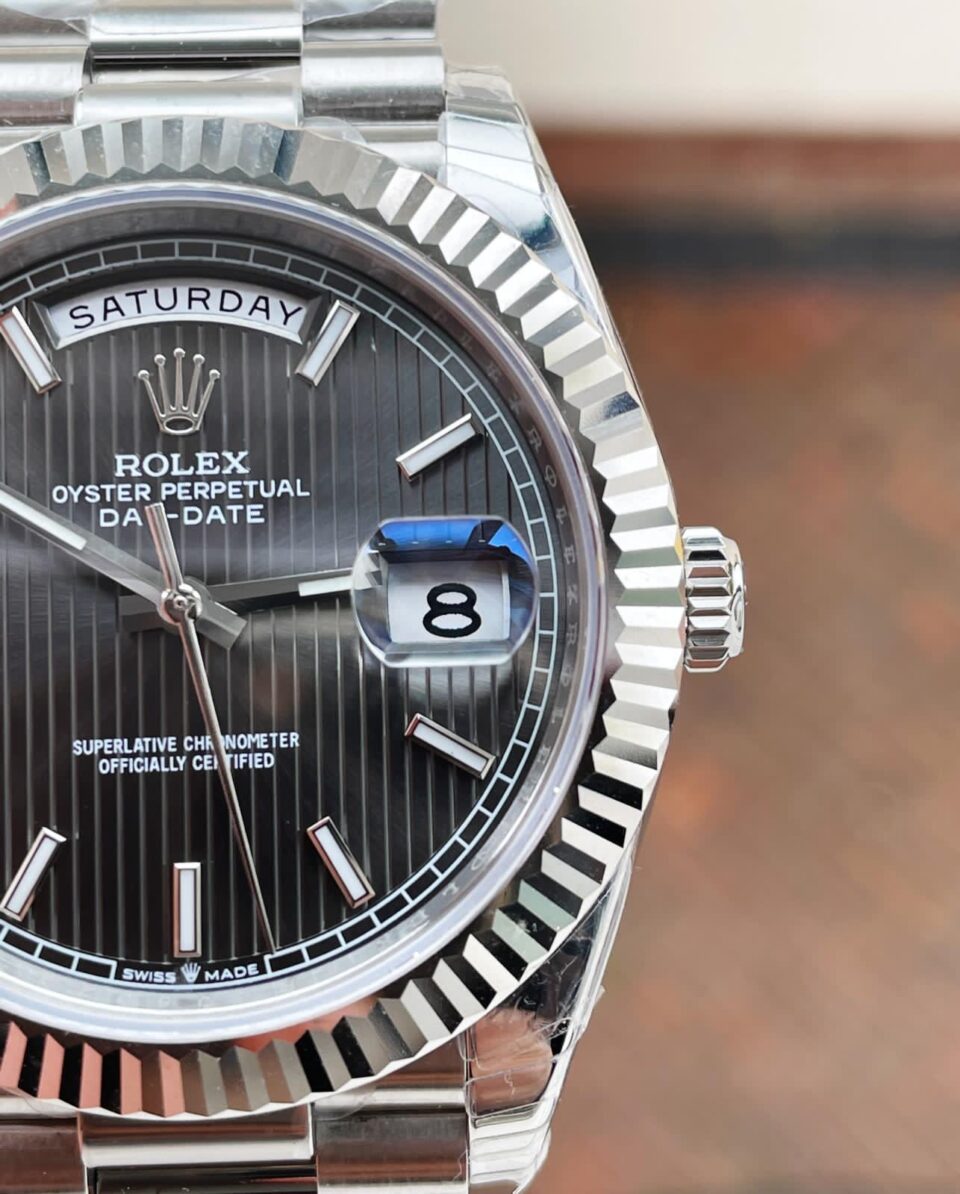 EWF Factory SS 1:1 Day Date II 228239 Best Edition Black Dial A3255
