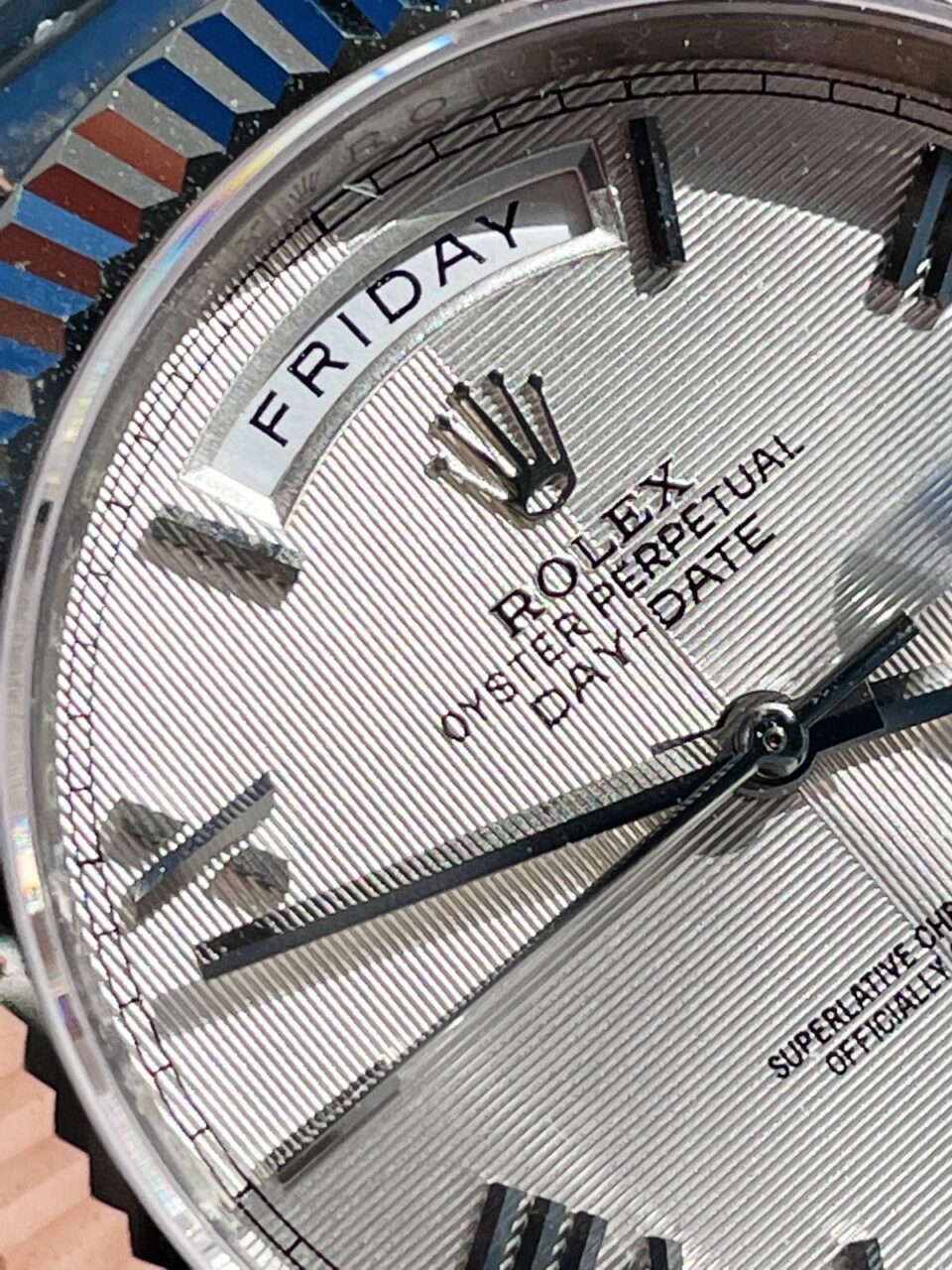 EWF Factory SS 1:1 Day Date II 228239 Best Edition White Textured Dial A3255